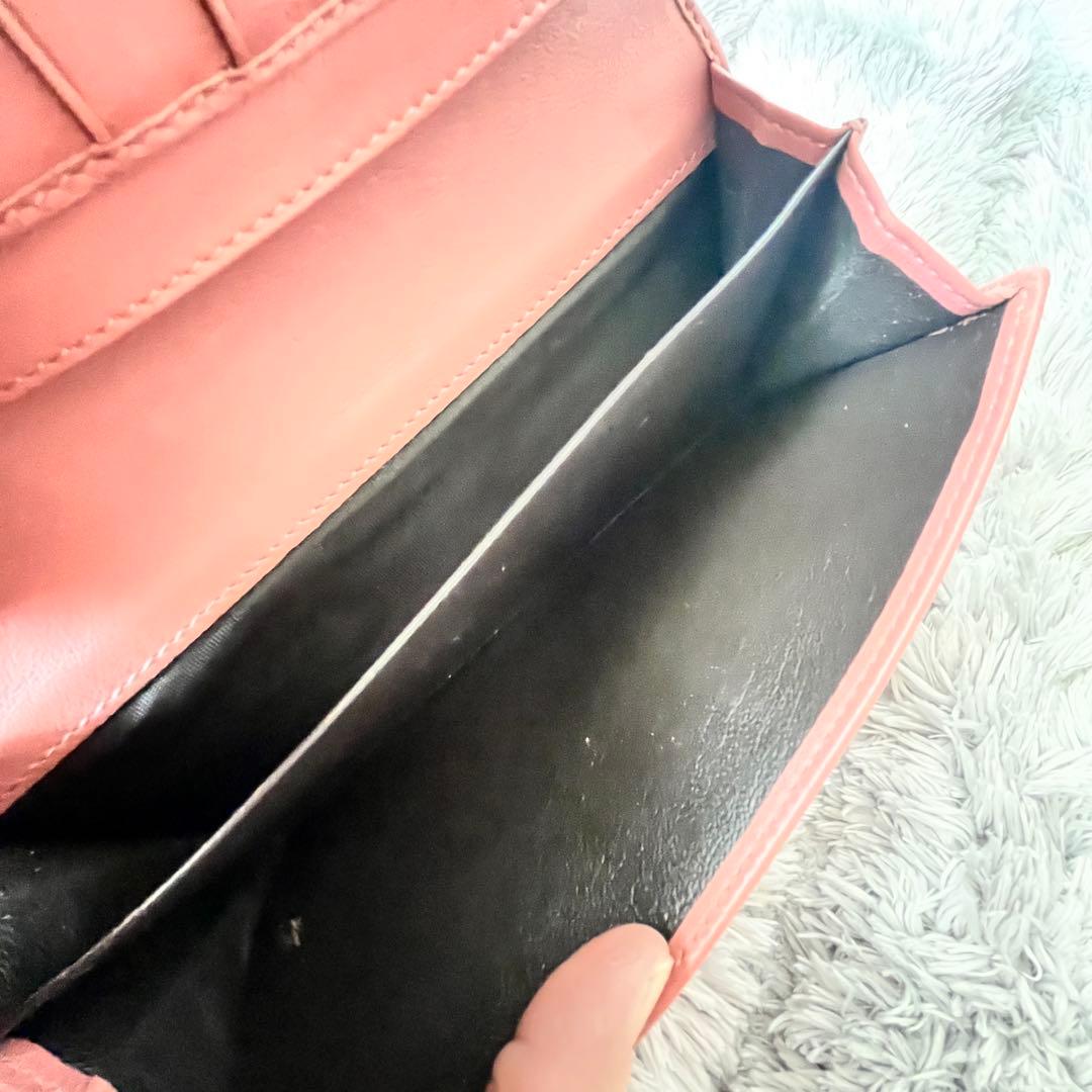 良品✨GUCCI GGキャンバス 長財布 ハート金具 Wホック ピンクベージュ