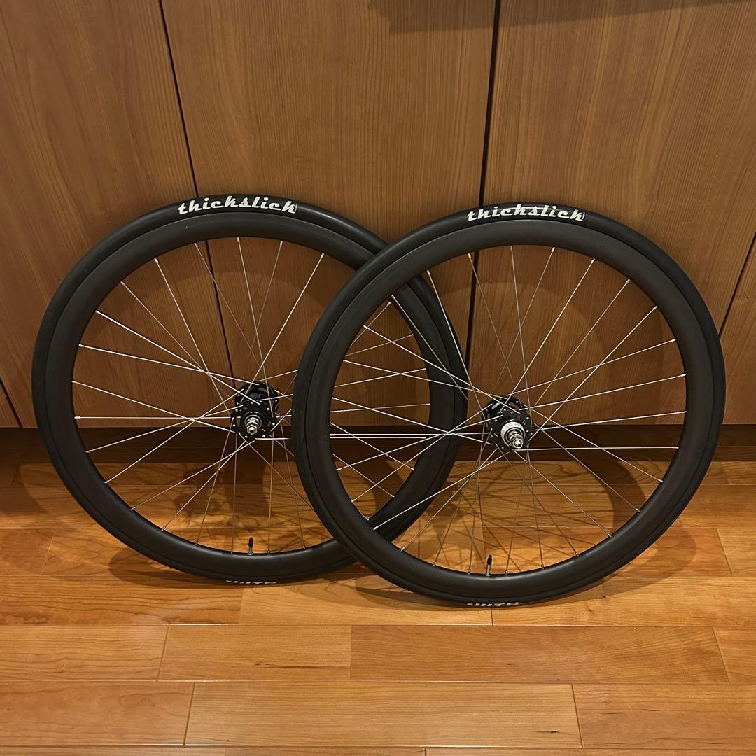 ピスト カーボンホイールセット クリンチャー　タイヤ無し ピスト カーボンホイールセット クリンチャー タイヤ無し