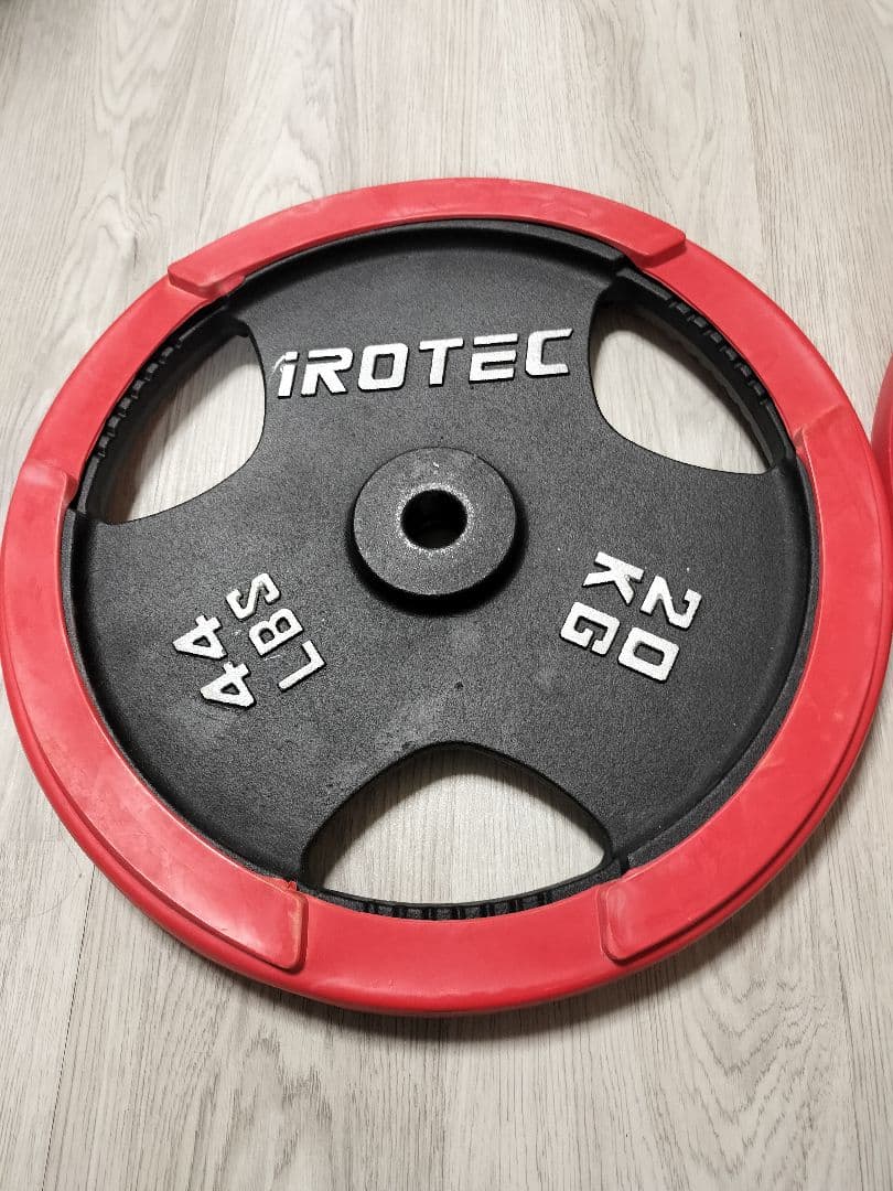 ① iROTEC ラバー バーベル プレート 20kg x 1枚 - メルカリ