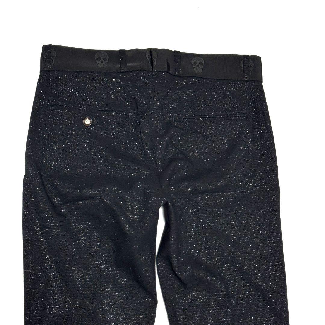 3勤1休さん専用 マークアンドロナ 日本製 スカル柄 ラメ入り ゴルフ