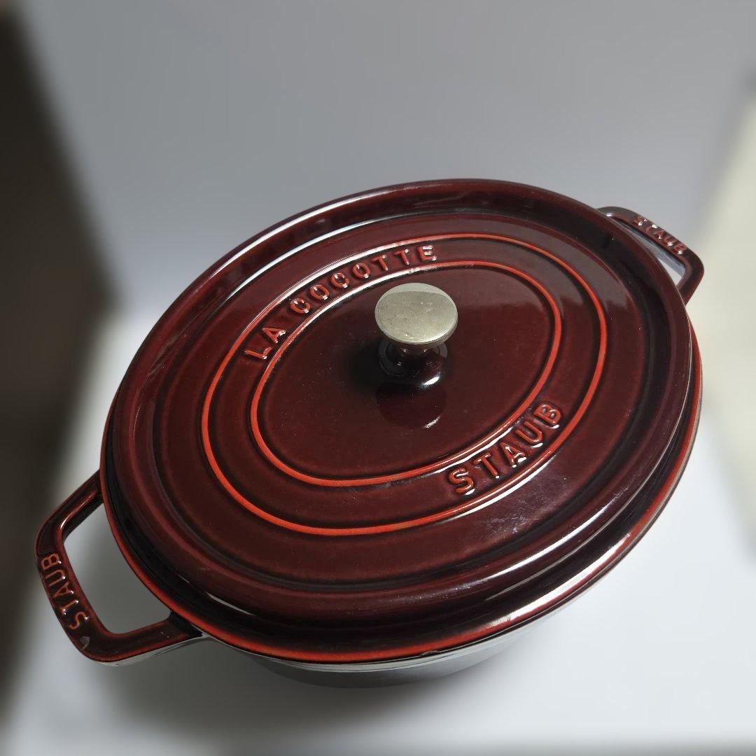STAUB オーバル31cm　グレナディンレッド ストウブ 鋳物ホーロー鍋 ピコ・ココット 31 cm, オーバル