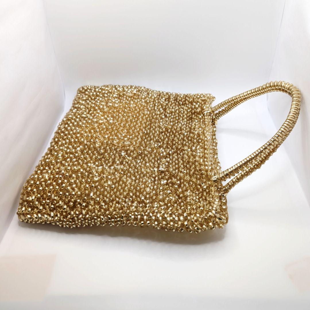 ✨️超美品✨️ アンテプリマ ワイヤーバッグ ゴールド リボン パール