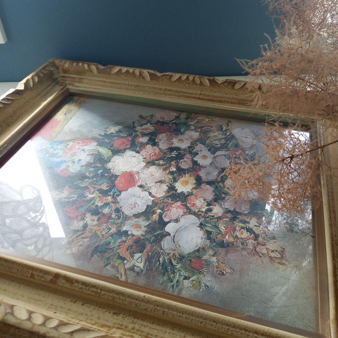 庭園の花 ダイフ 複製画 レプリカ 額装 52×61cm 心に宿る世界の