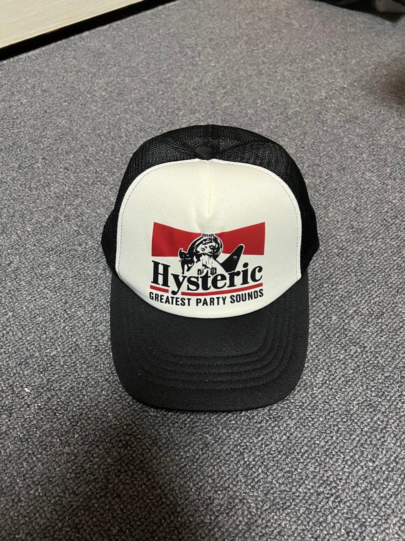 HYSTERIC GLAMOUR トラッカーキャップ ホワイト/ブラック