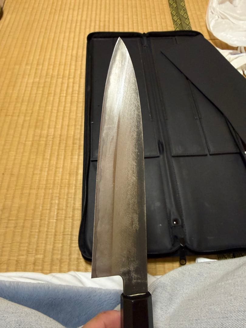 牛刀 約21cm 片刃 木製ハンドル鄉右 馬 允 義弘