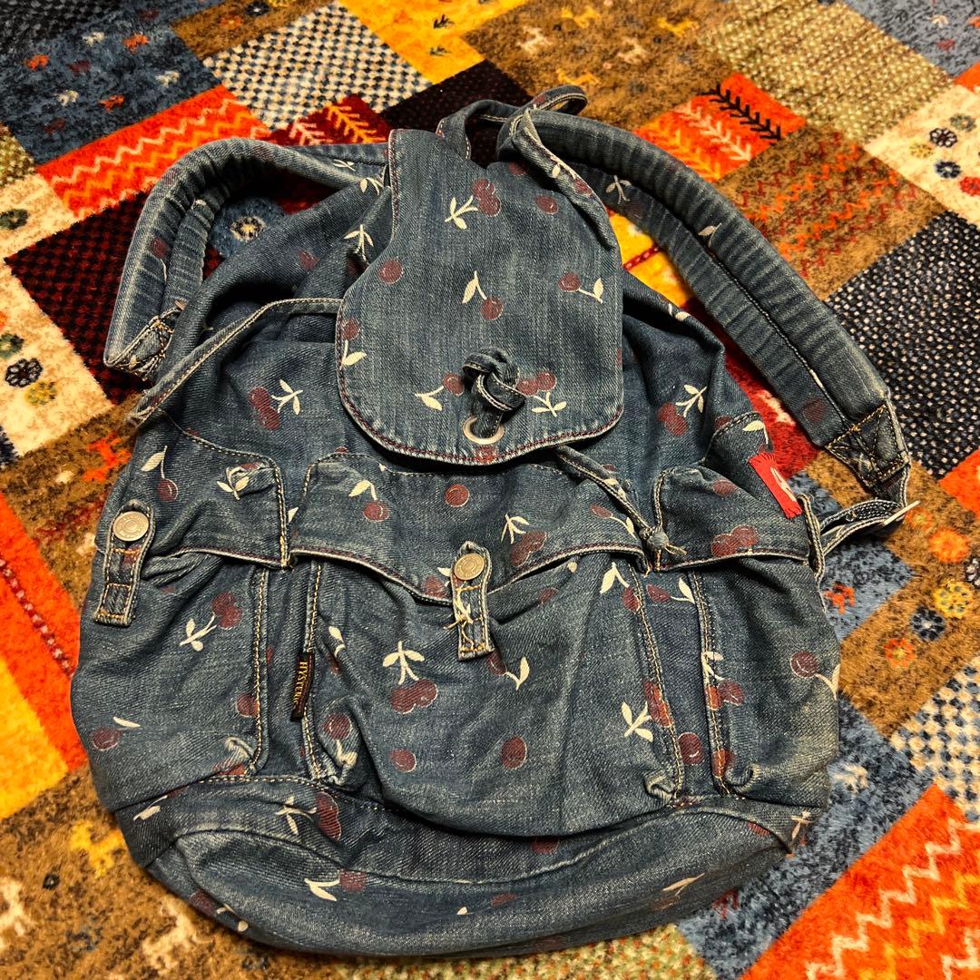 ヒステリックグラマー デニムチェリー柄リュック - メルカリ