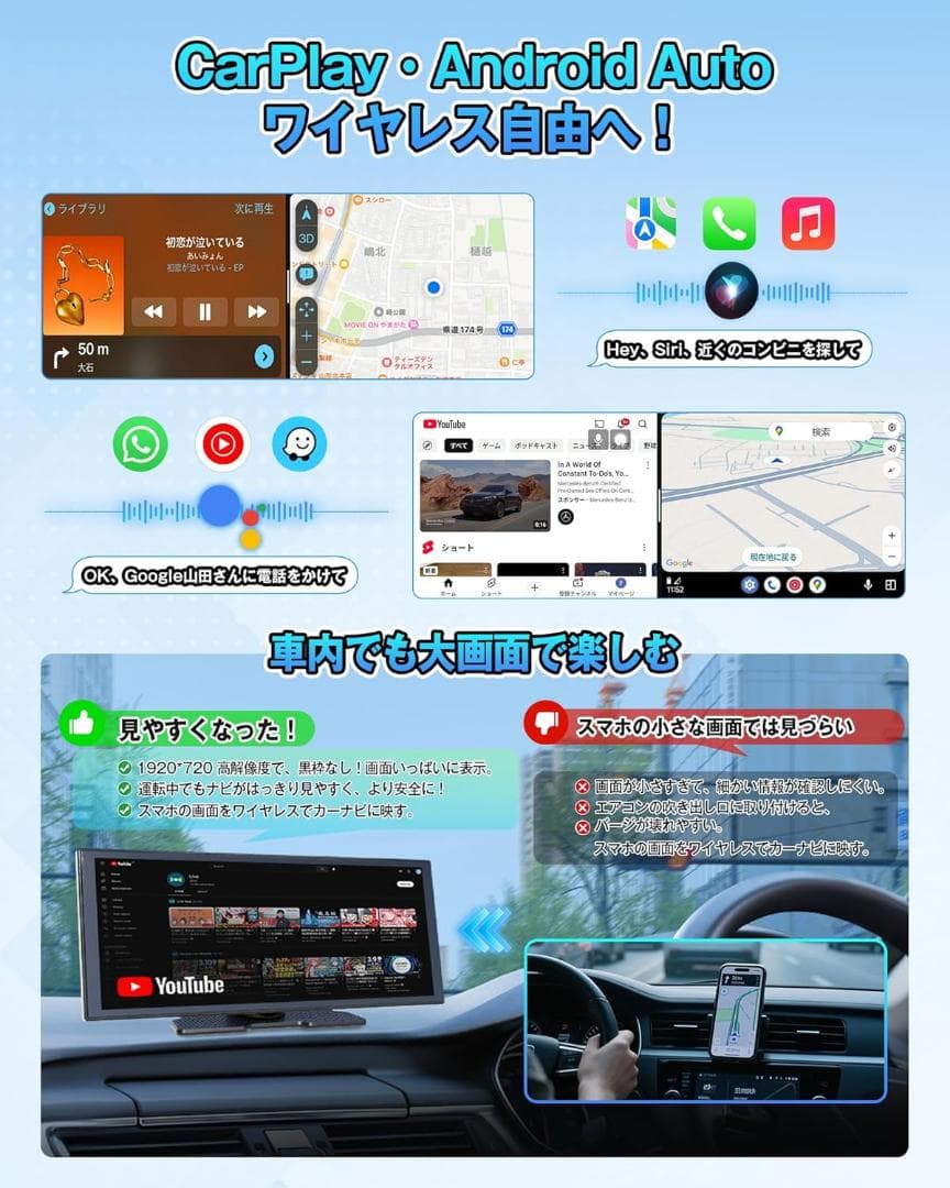 中古美品 OttoScreenAI Ottocast Android15