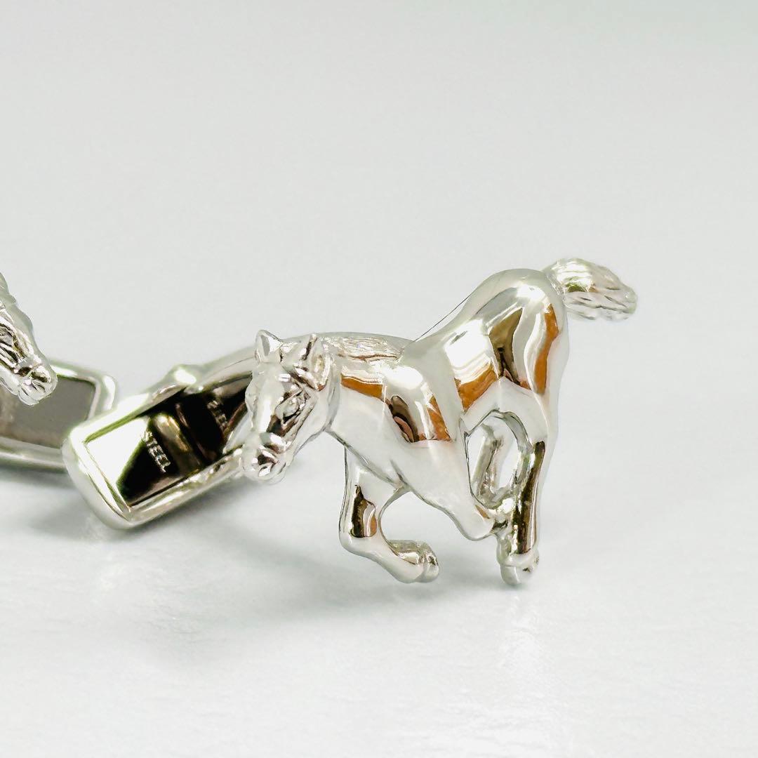 未使用級 希少 Dunhill ホース カフス 925 馬 アニマル シルバー Dunhill