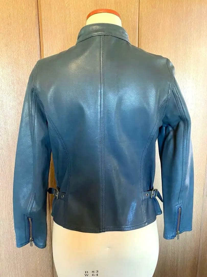 ヒステリックグラマー 山羊革シングルライダース ブルーグレーサイズS