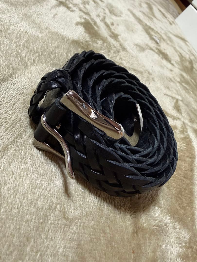 J&M DAVIDSON 編み込み ブラックベルト - 小物アウトレット 価格 通販