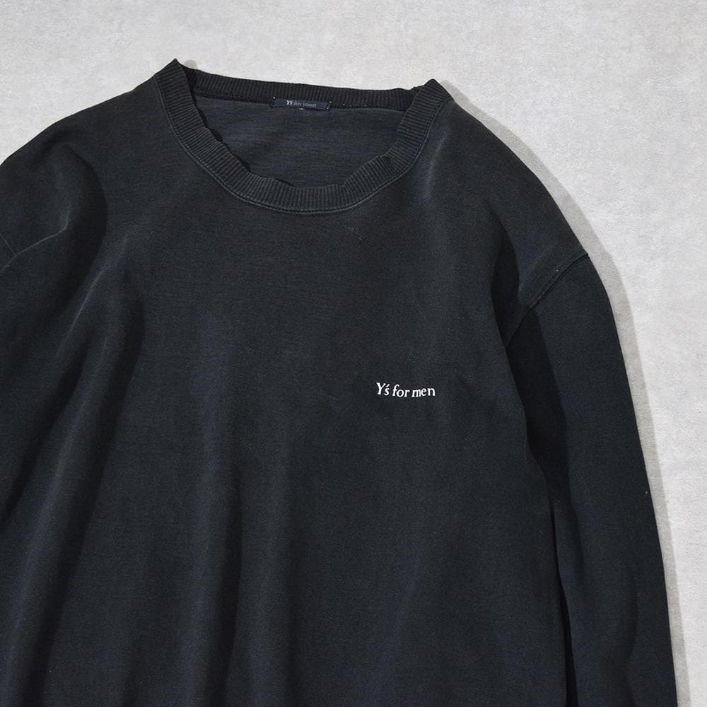 90s ヨウジヤマモト Y´s for men ロゴ スウェット ボロ フェード-新