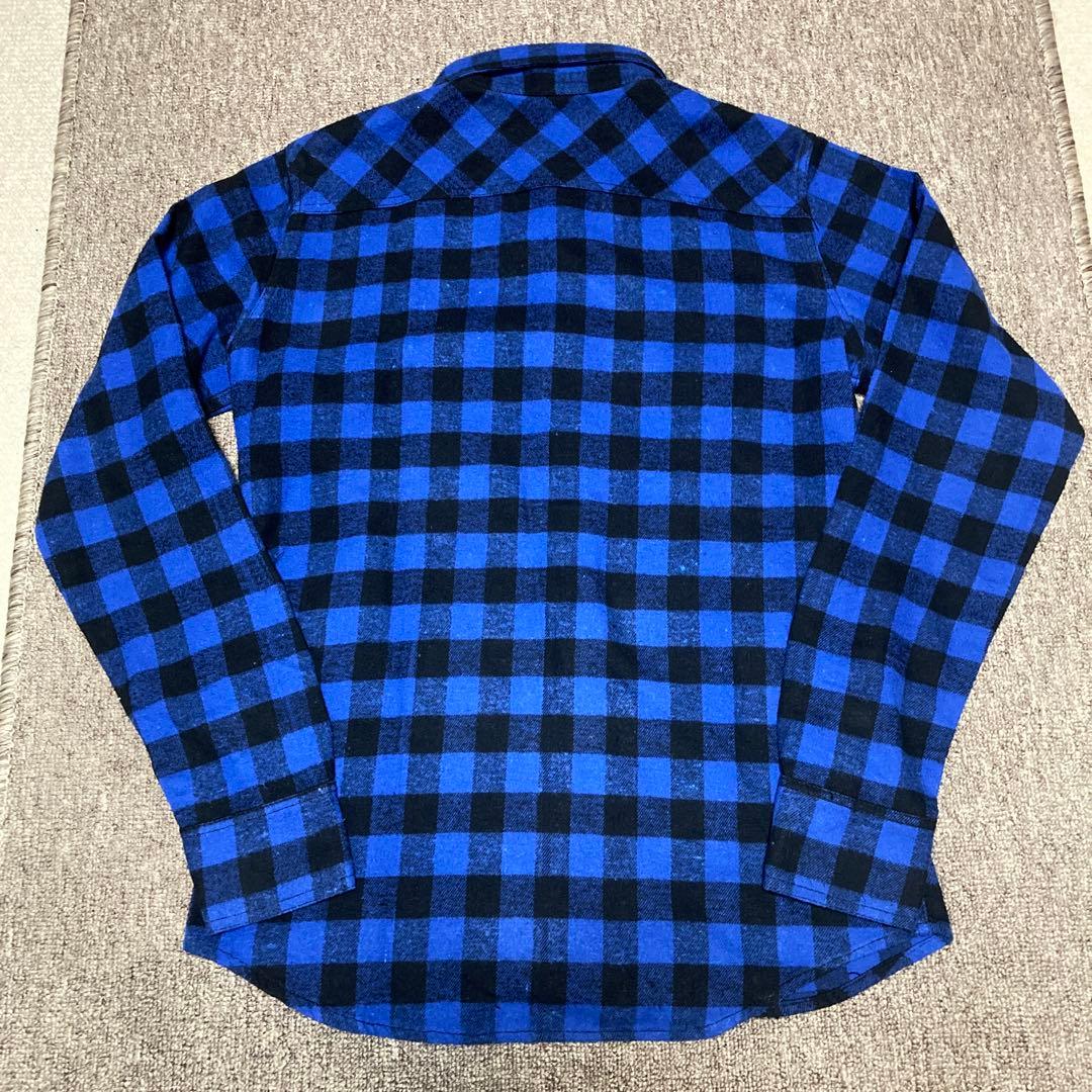 azul バッファローチェックシャツ S 木村拓哉 青×黒 ネルシャツ - メルカリ
