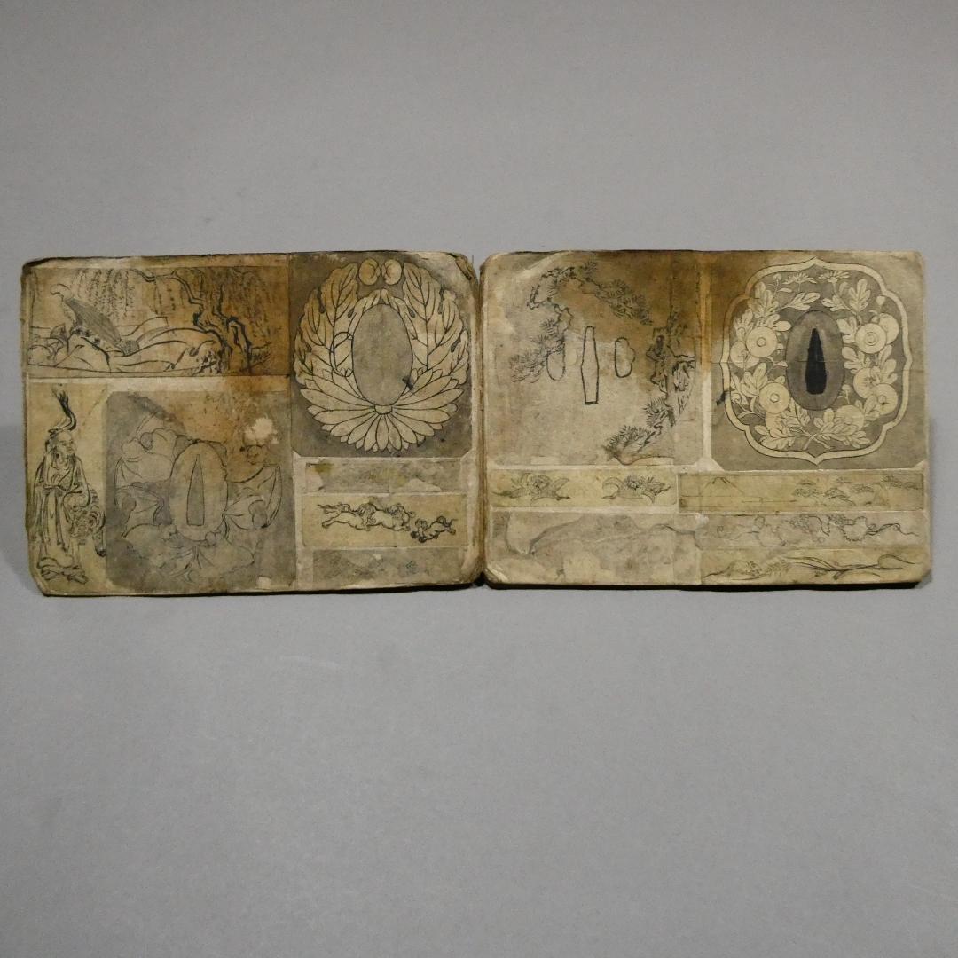 江戸時代 金工師による刀装具下絵帳 ◇武具意匠の貴重資料 鍔・