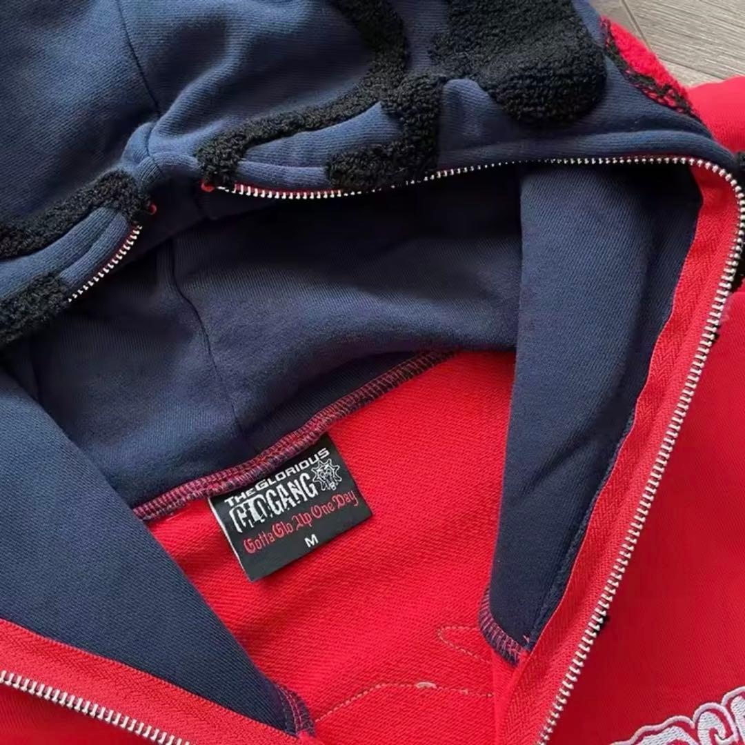 Glo gang グローギャング ジップパーカー 赤 並行輸入品 - メルカリ