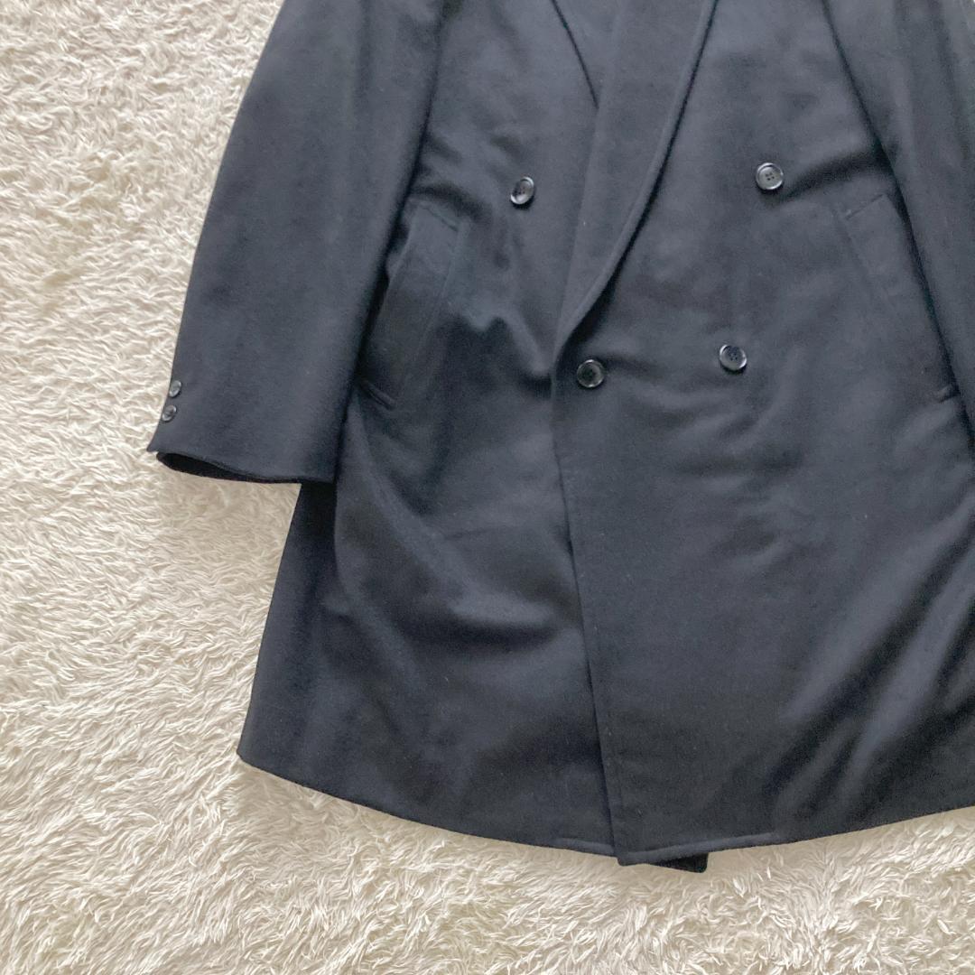 美品 ダンヒル チェスター ダブル コート XL相当 ブラック 美品