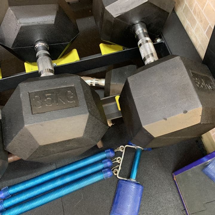 ラバーヘックス  ダンベル　42.5kg  2個