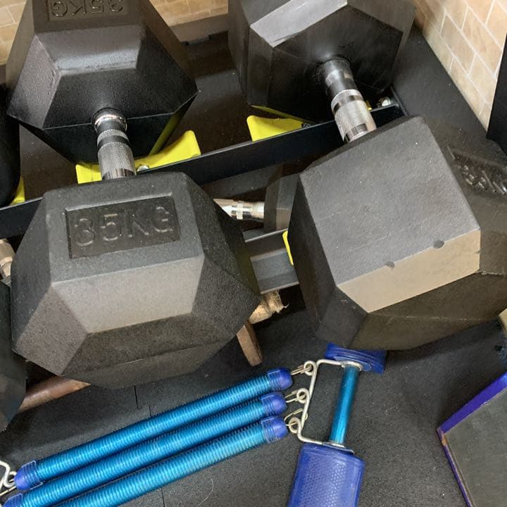 ラバーヘックス  ダンベル　42.5kg  2個