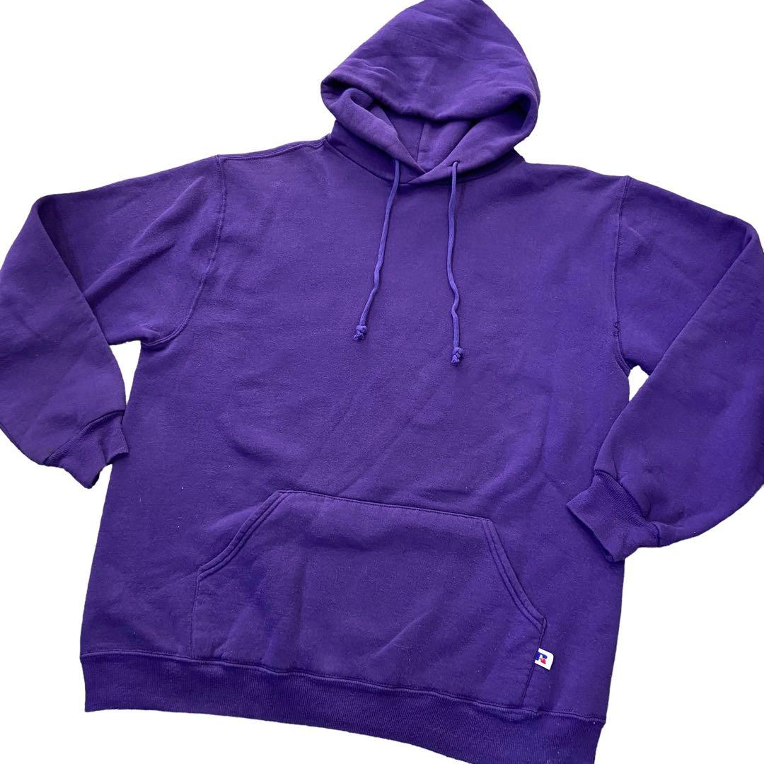 80s USA製 RUSSELL スウェット パーカー L パープル ラッセル - メルカリ