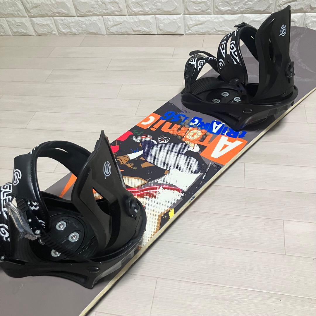 良品】バック付/Atomic TRIARCアトミックスノーボードセットバインL