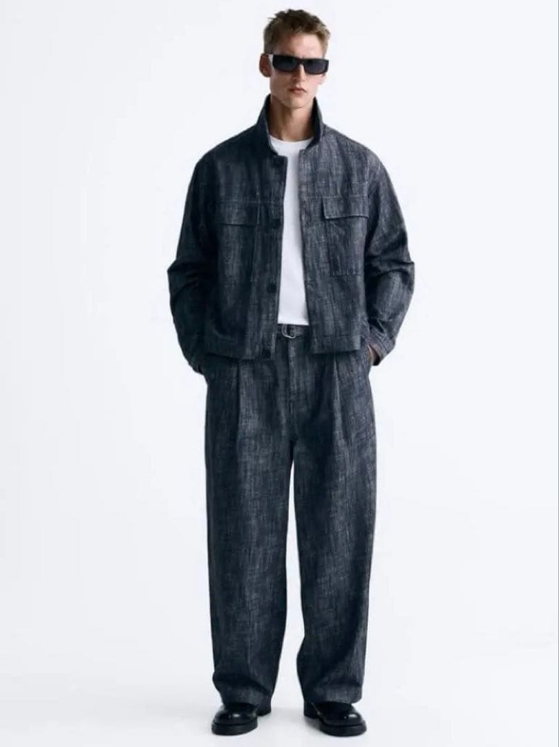 ZARA セットアップ ポケット デニムジャケット デニムジャケット - ブルー | ZARA Japan / 日本