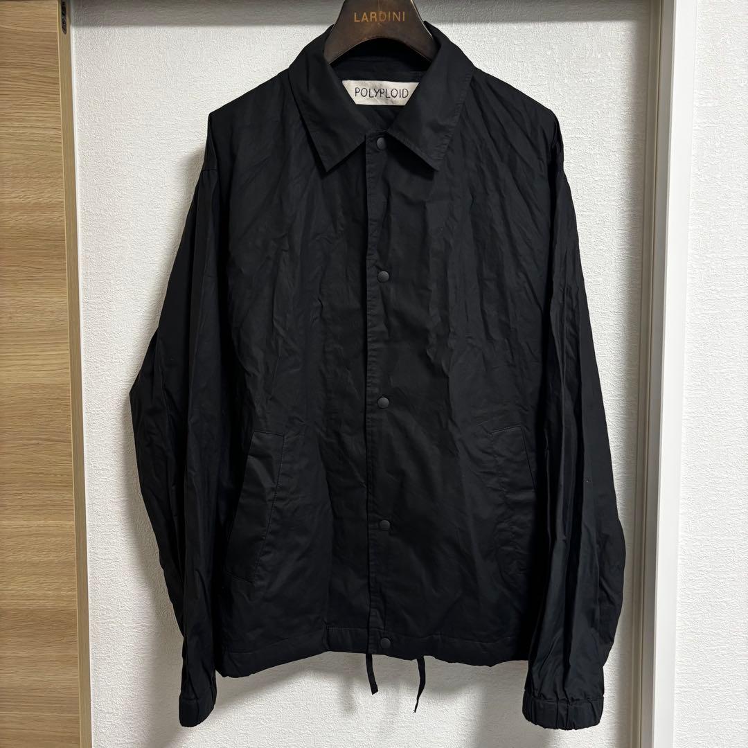 【23SS】POLYPLOID SNAP BUTTON JACKET C 黒 2 Drawcord Snap Button Jacket | White House Black Market