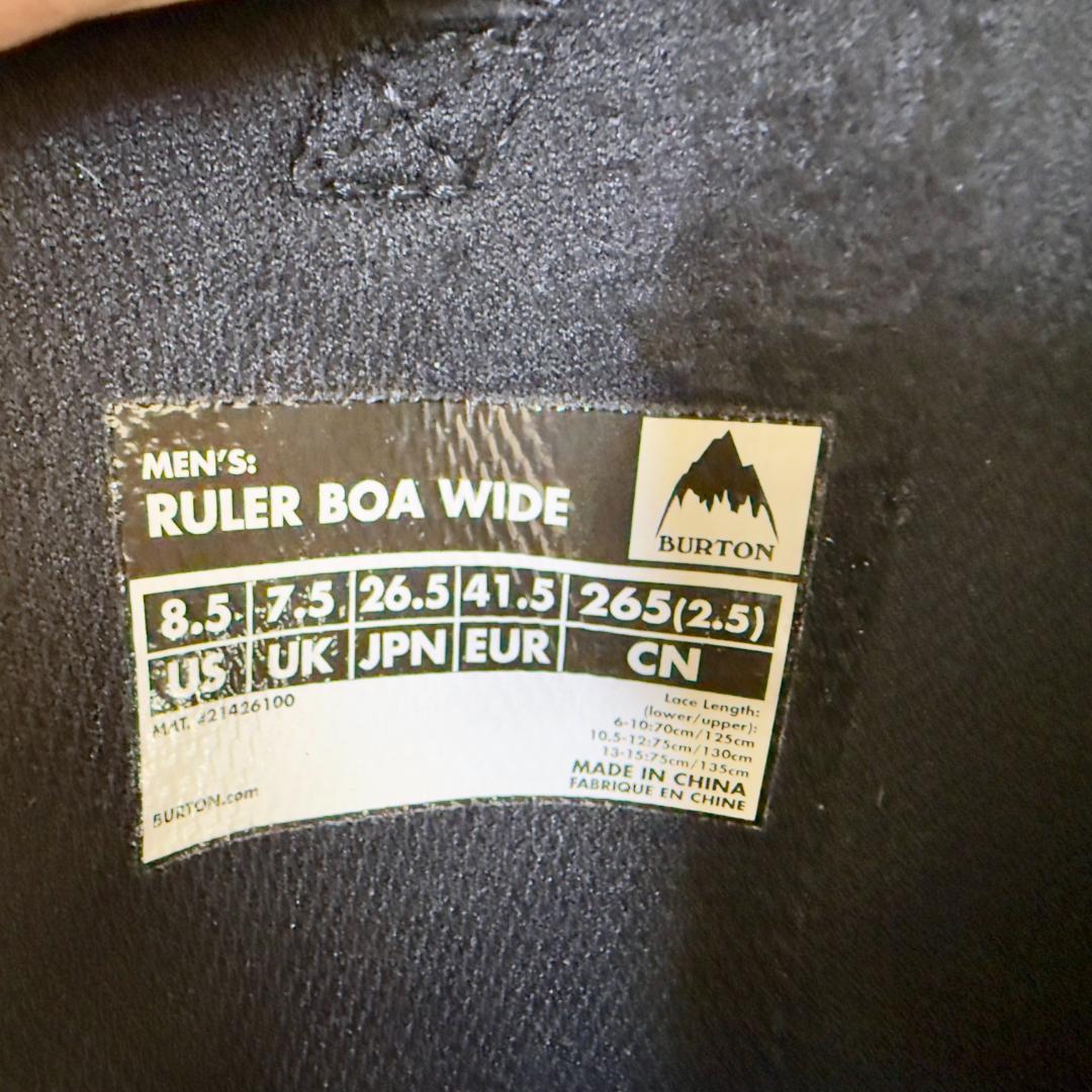 BURTON RULER BOA WIDE 26.5cm　バートン　ルーラー