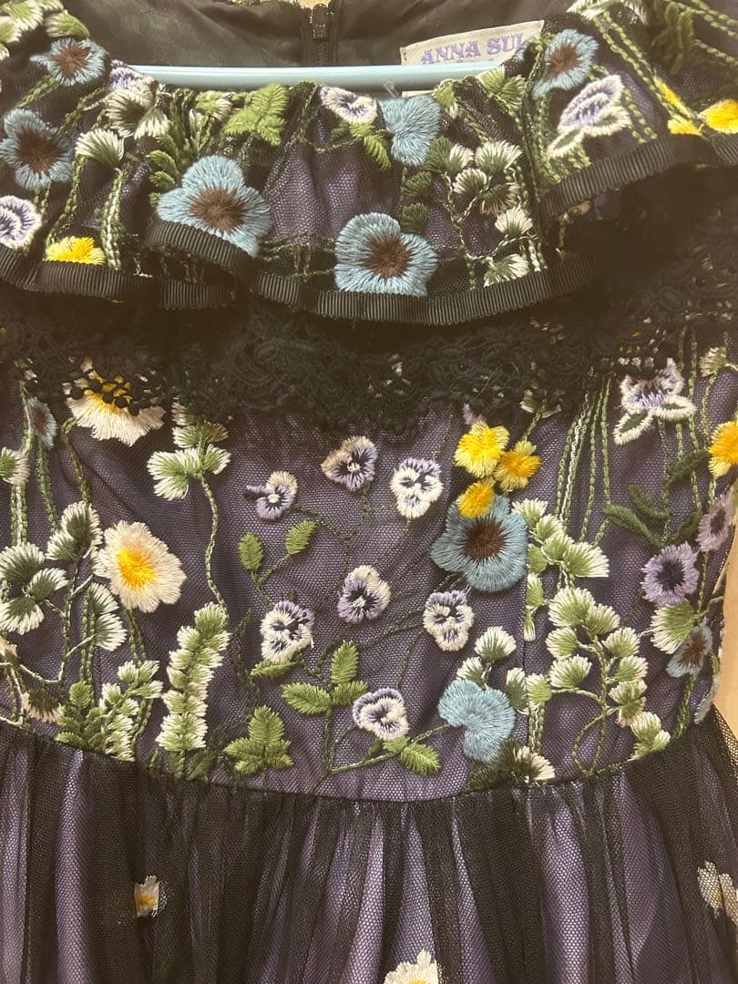 極美品】アナスイミニ 花刺繍 ドレス セレモニー L 130cm 140cm - メルカリ