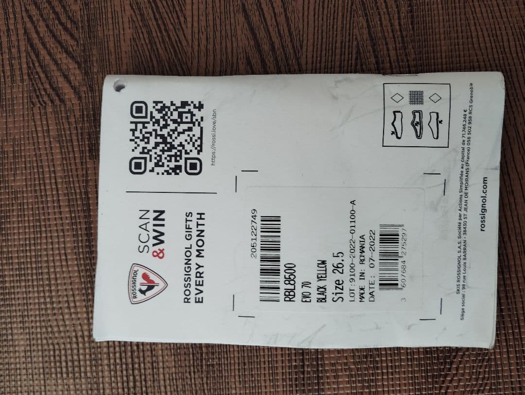 【超美品】ロシニョール スキーブーツ EVO 70 26.5CM 国内正規品