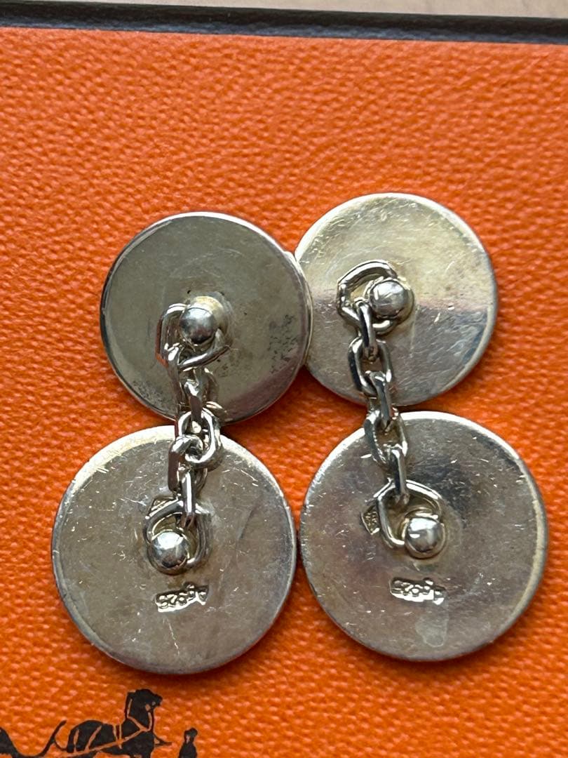 HERMES エルメス シルバー カフリンクス【保管品】セリエ 楽天市場