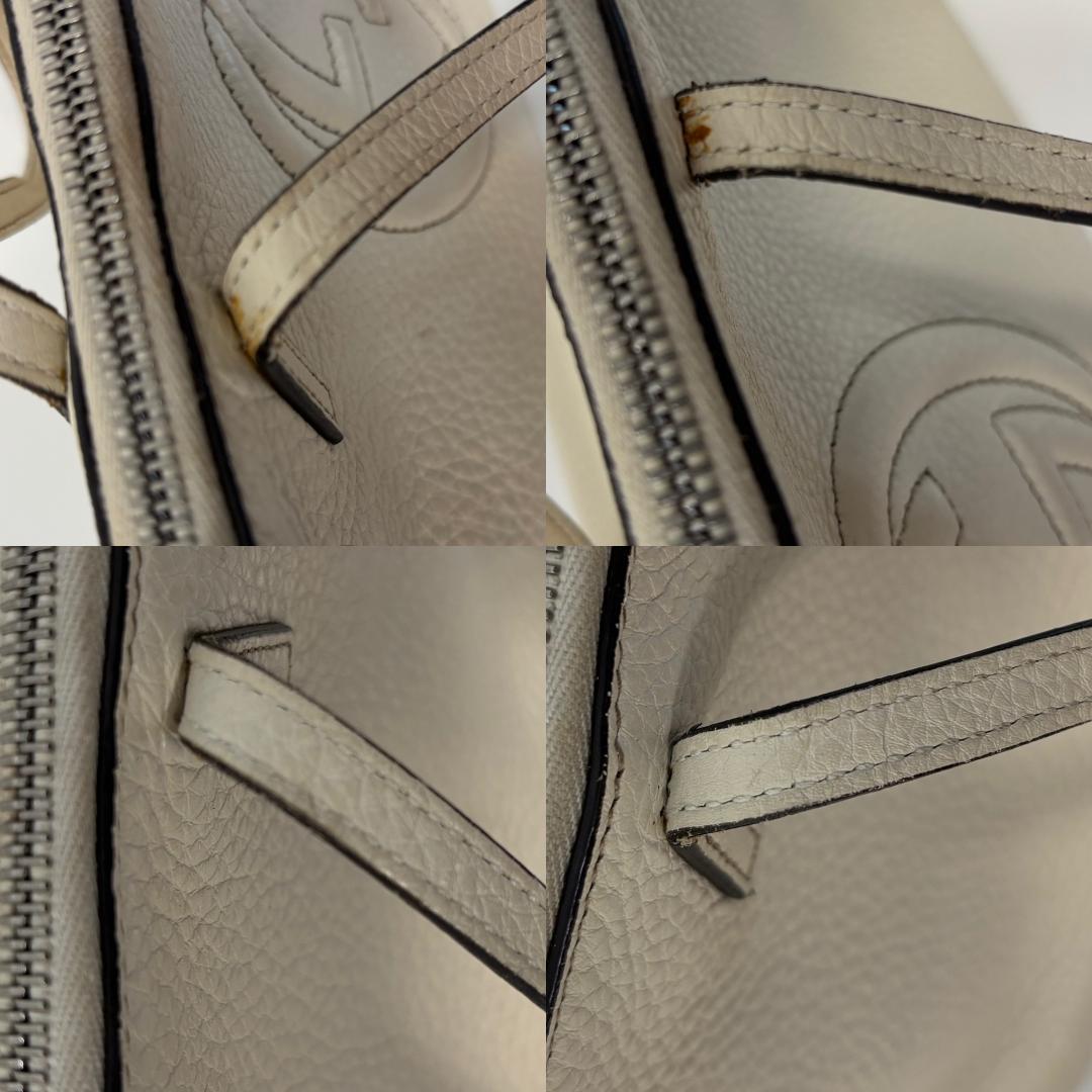 保存袋付】GUCCI ソーホー アイボリー ハンドバッグ ミニバッグ
