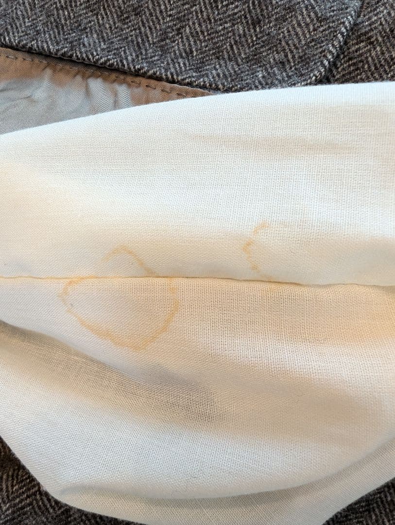 ユナイテッドアローズ チェスターコート 茶系ヘリンボン イタリア素材