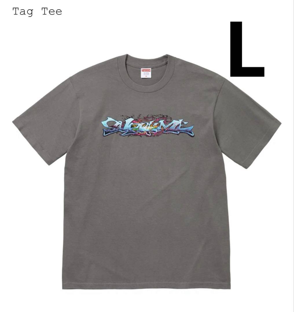 新品 Supreme Tag tee Charcoal L タグ チャコール Supreme Tag Tee Charcoal (FW25) – STEALPLUG KL