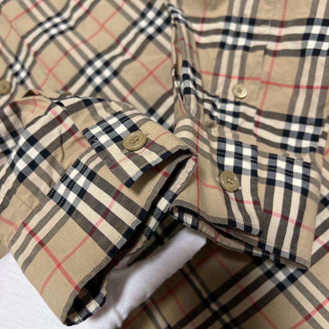 《極美品✨現行タグ》バーバリー ノバチェック 長袖 シャツ ハニーベージュ