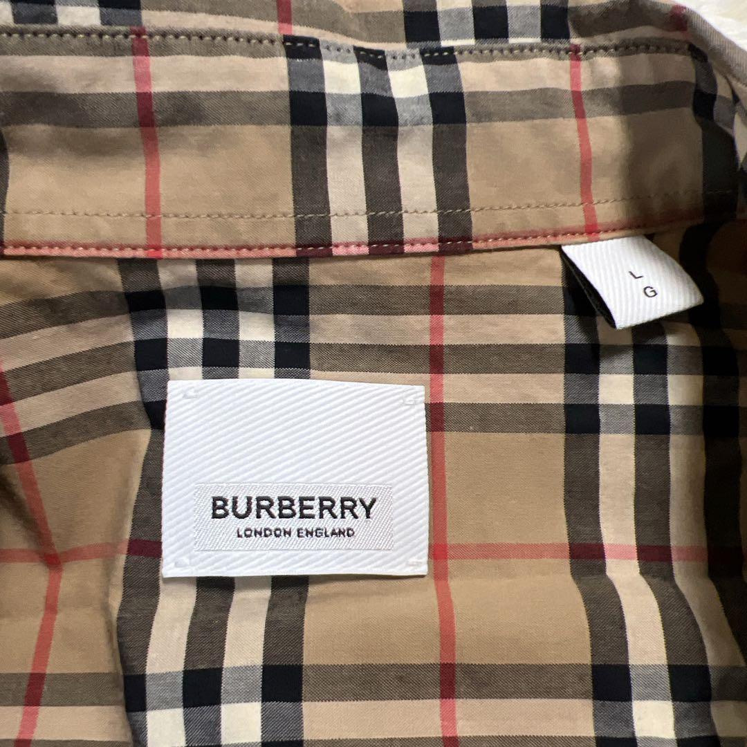 《極美品✨現行タグ》バーバリー ノバチェック 長袖 シャツ ハニーベージュ
