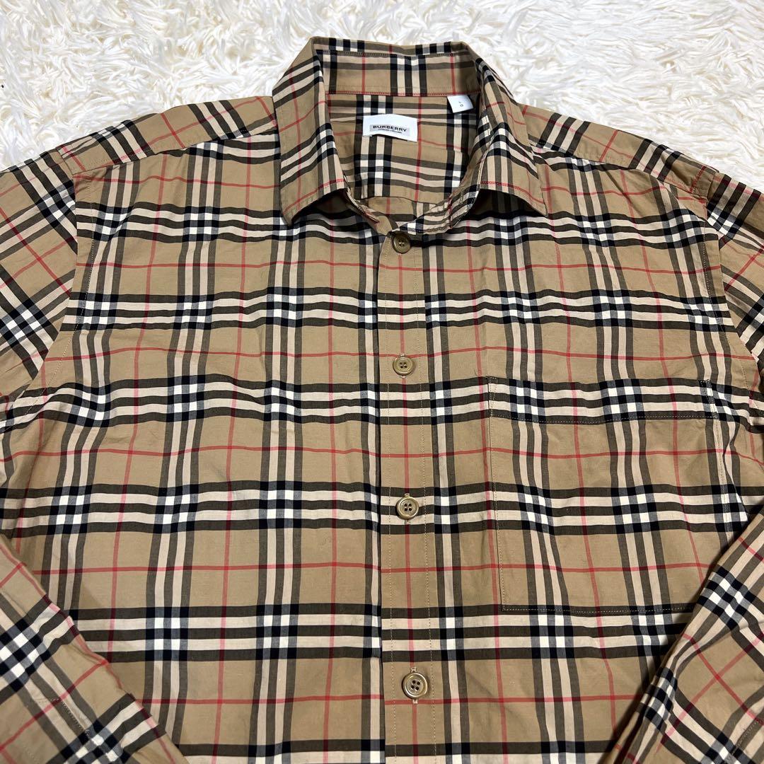 《極美品✨現行タグ》バーバリー ノバチェック 長袖 シャツ ハニーベージュ