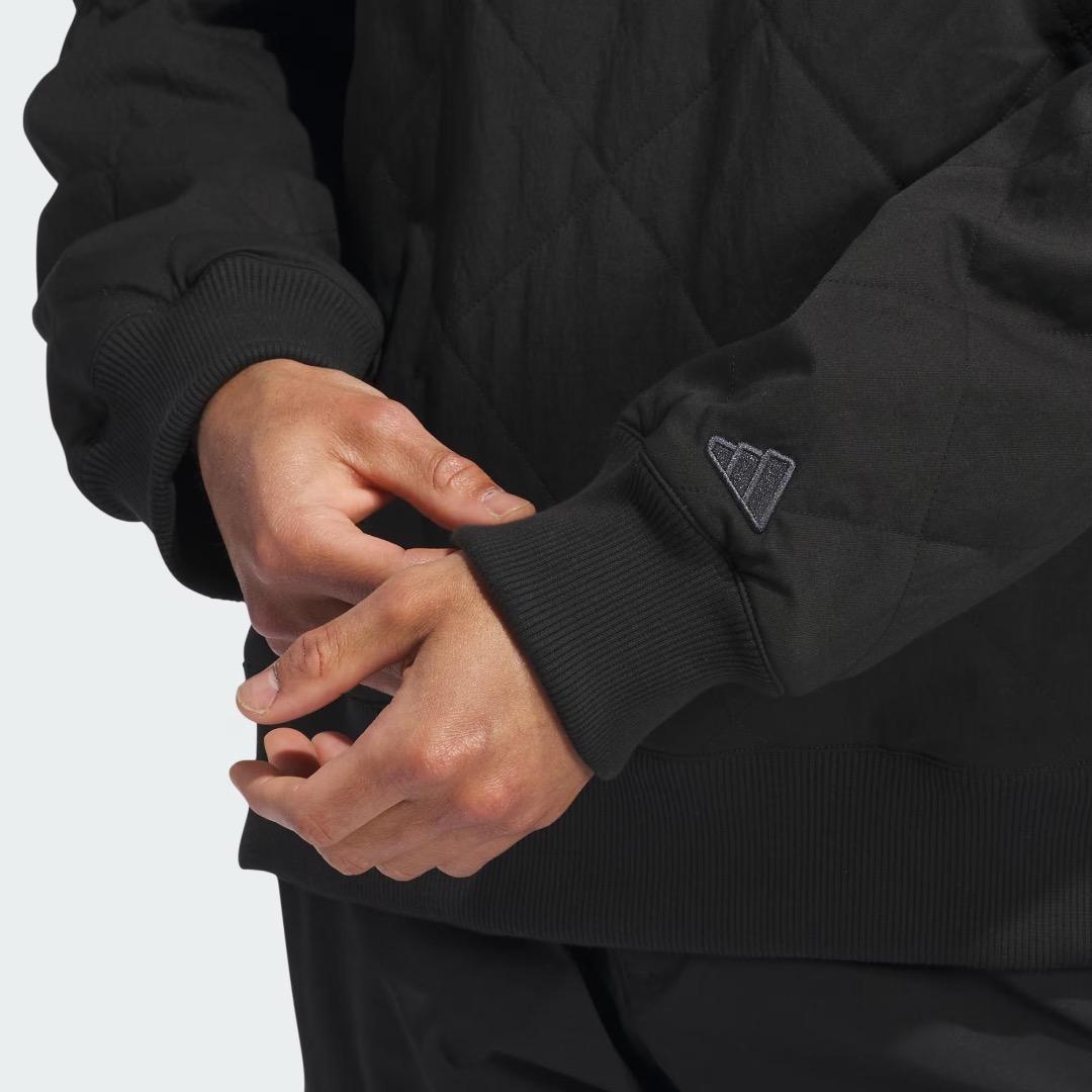 M】秋冬 アディダス ゴルフ 保温 中綿キルティング プルオーバー