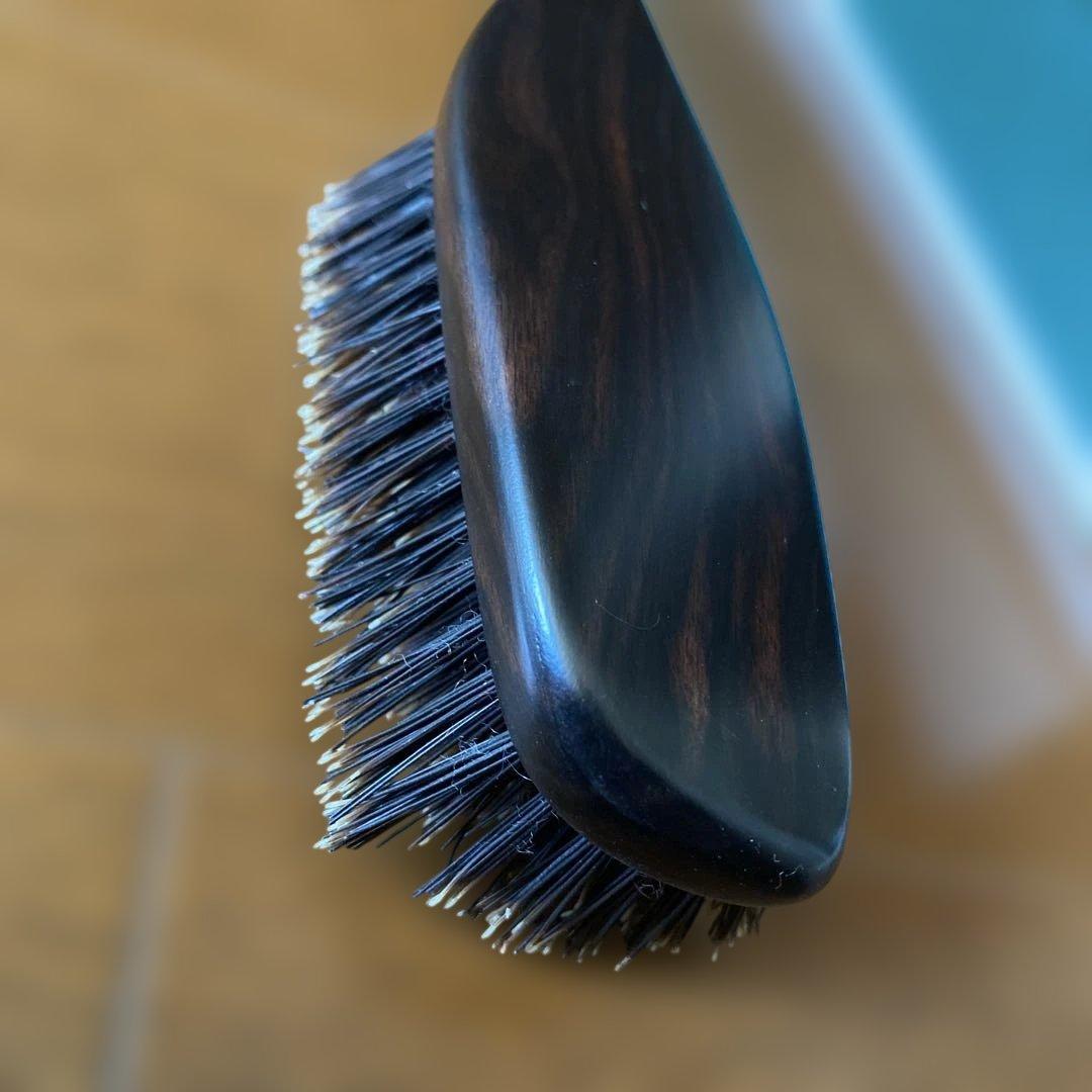 江戸屋 ブラシ 猪毛 高品質 ハンドル 黒檀 ヘアブラシ