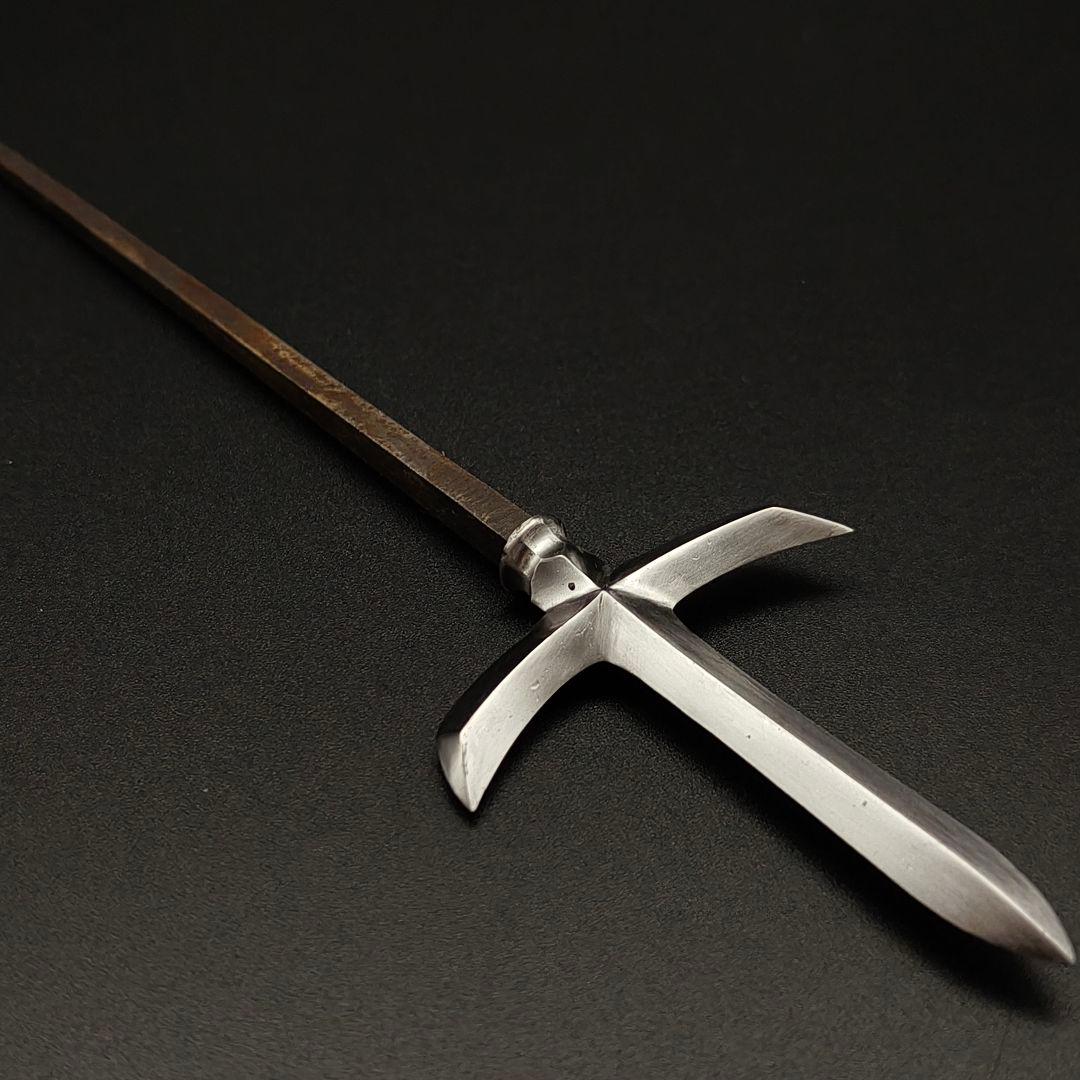 武道具 矢じり 十文字槍 鏃 古式 弓道具 鉄製 職人作 美術品