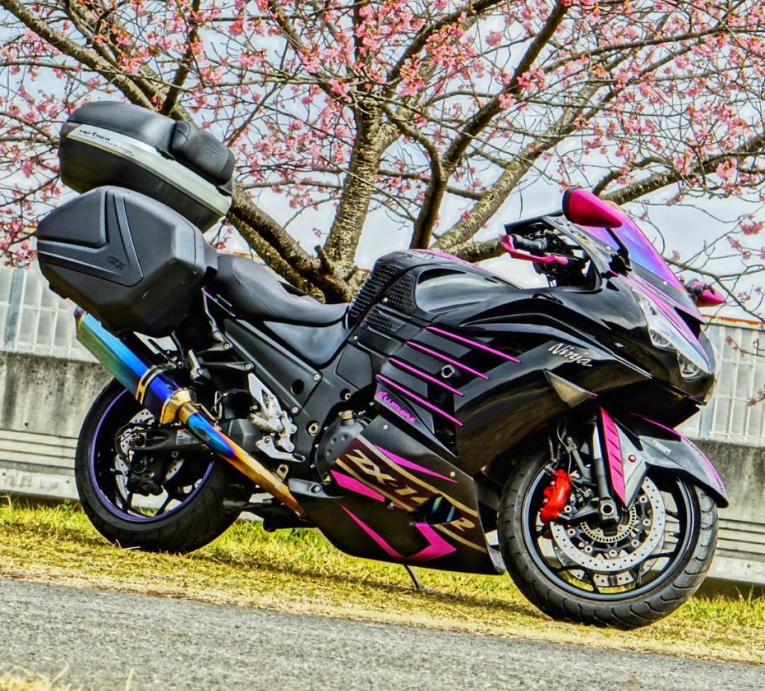 ZX-14R/ZZR1400 サイドフィンデカール パープル - メルカリ