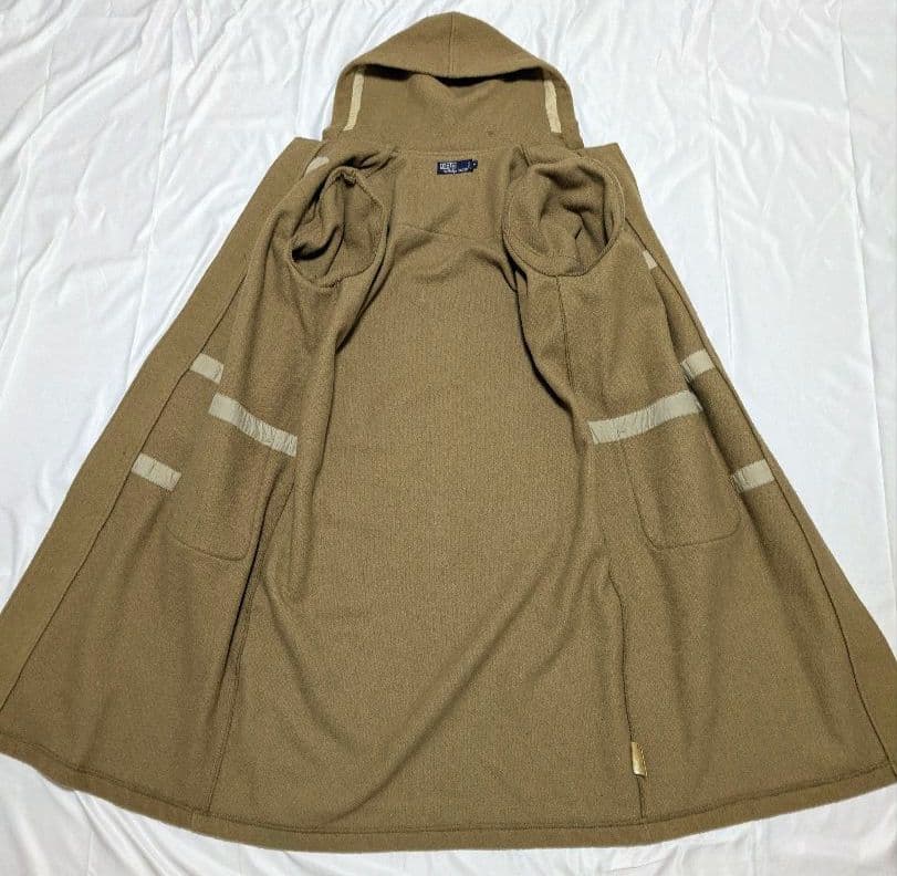 80s ラルフローレン ダッフルコート フード付き ロング ベージュ 入手