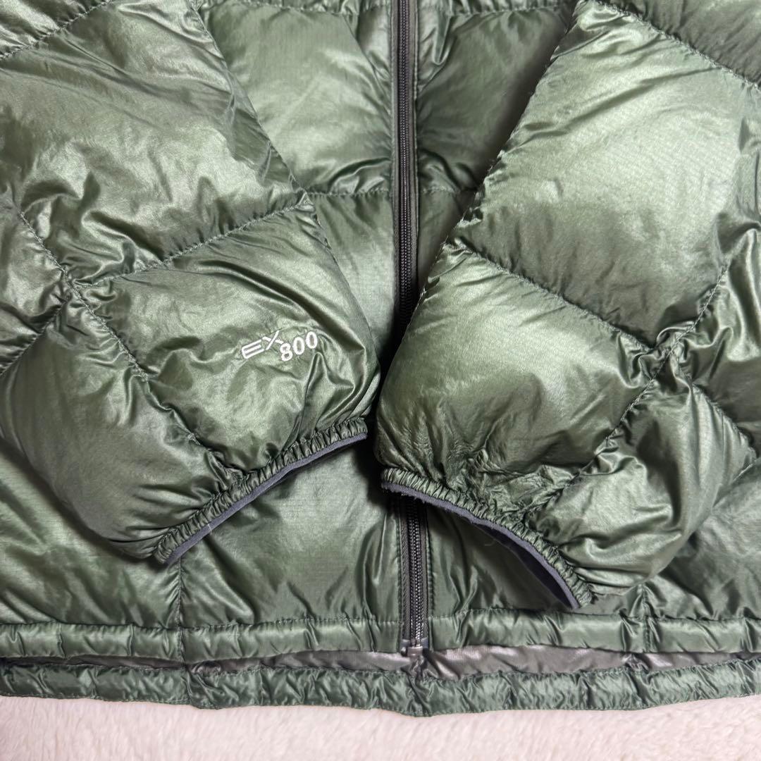 美品モンベル800FPスペリオダウン ジャケットMen´sXL緑キルティング