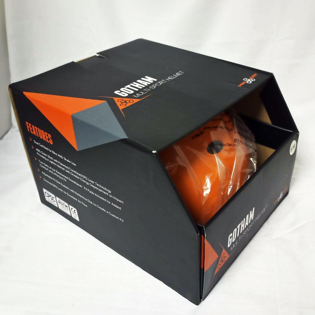 トリプルエイト GOTHAM HELMET ORANGE RUBBER L/XL｜トリプルエイト