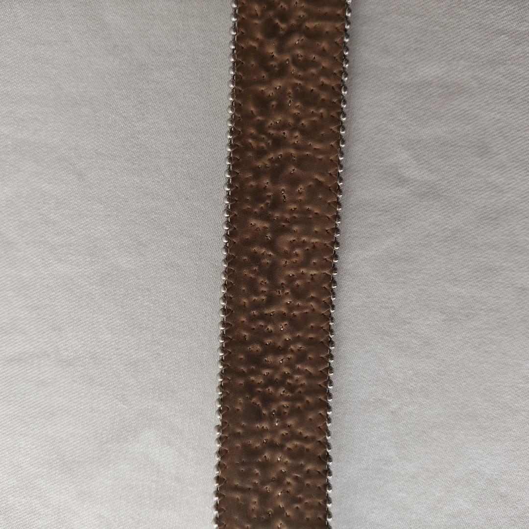 【希少】b.b.simon　ベルト　スタッズ　ビジュー　クロコ　白