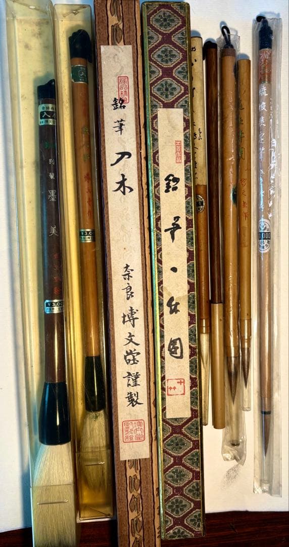 中国筆李鼎和、李福寿等新28本、中古61本、日本笔（