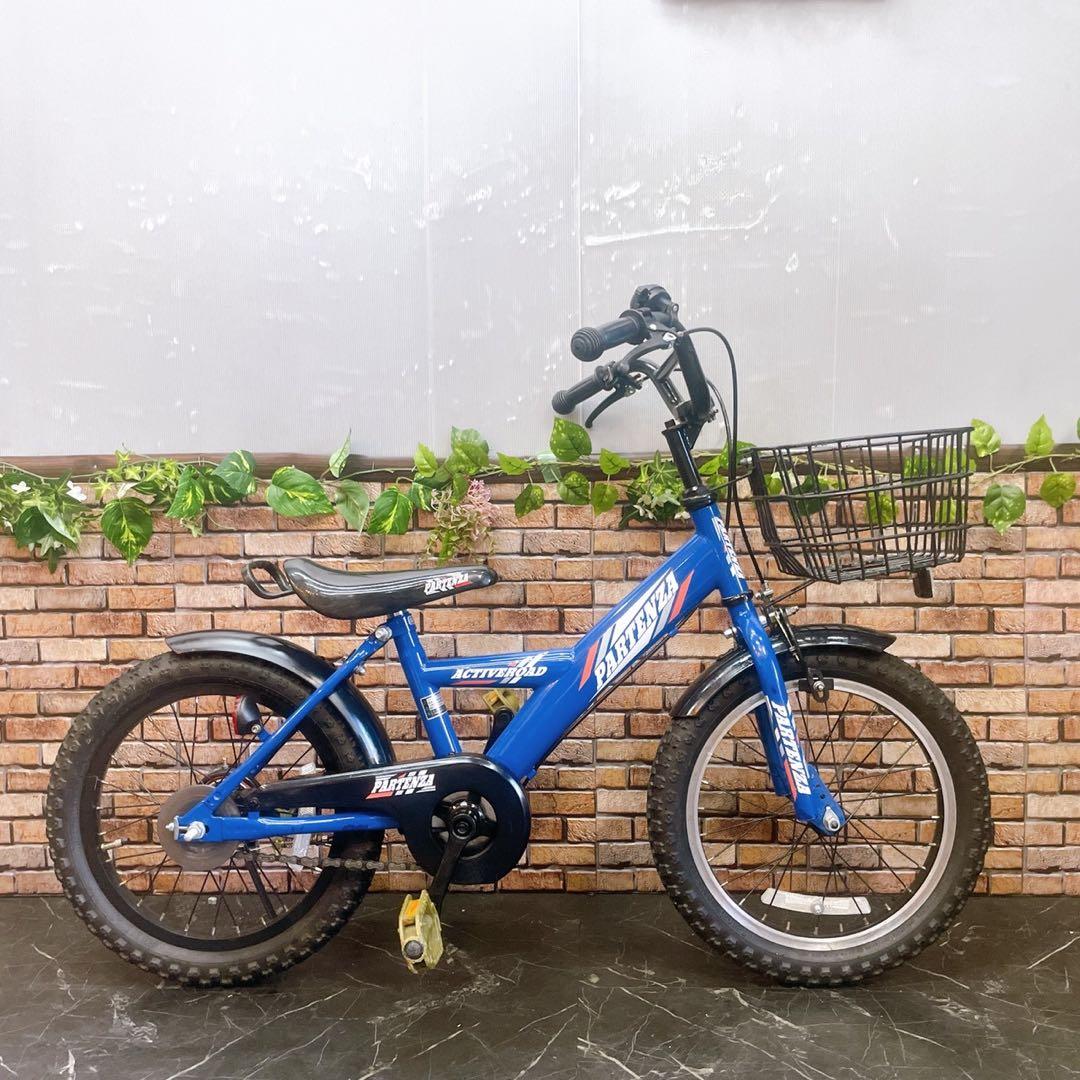 11】子供用自転車 子供車 PARTENZA ブルー 16インチ シングル