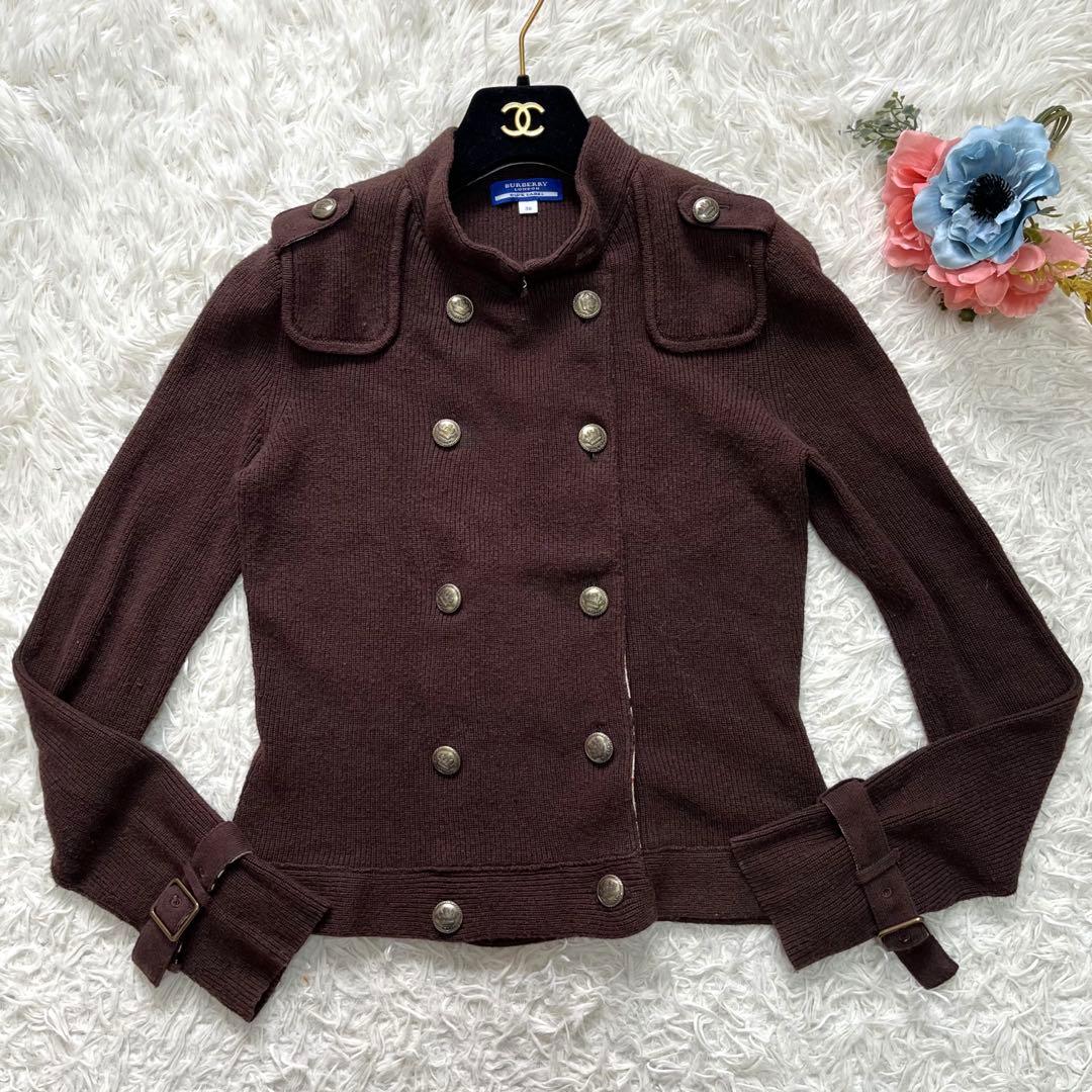 美品✨バーバリーブルーレーベル ナポレオンカーディガン ノバチェック