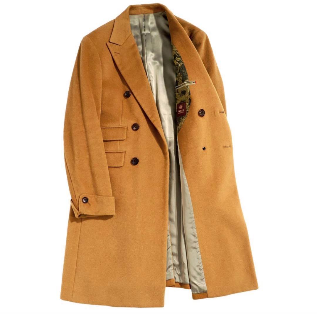 TAKEO KIKUCHI キャメル ポロコート アルスターコート ダブル