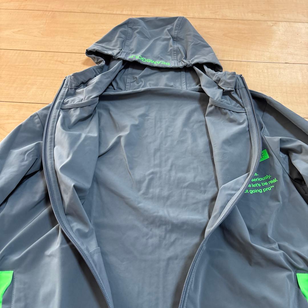 BEAMS GOLF ブライト フード ブルゾン S グレー