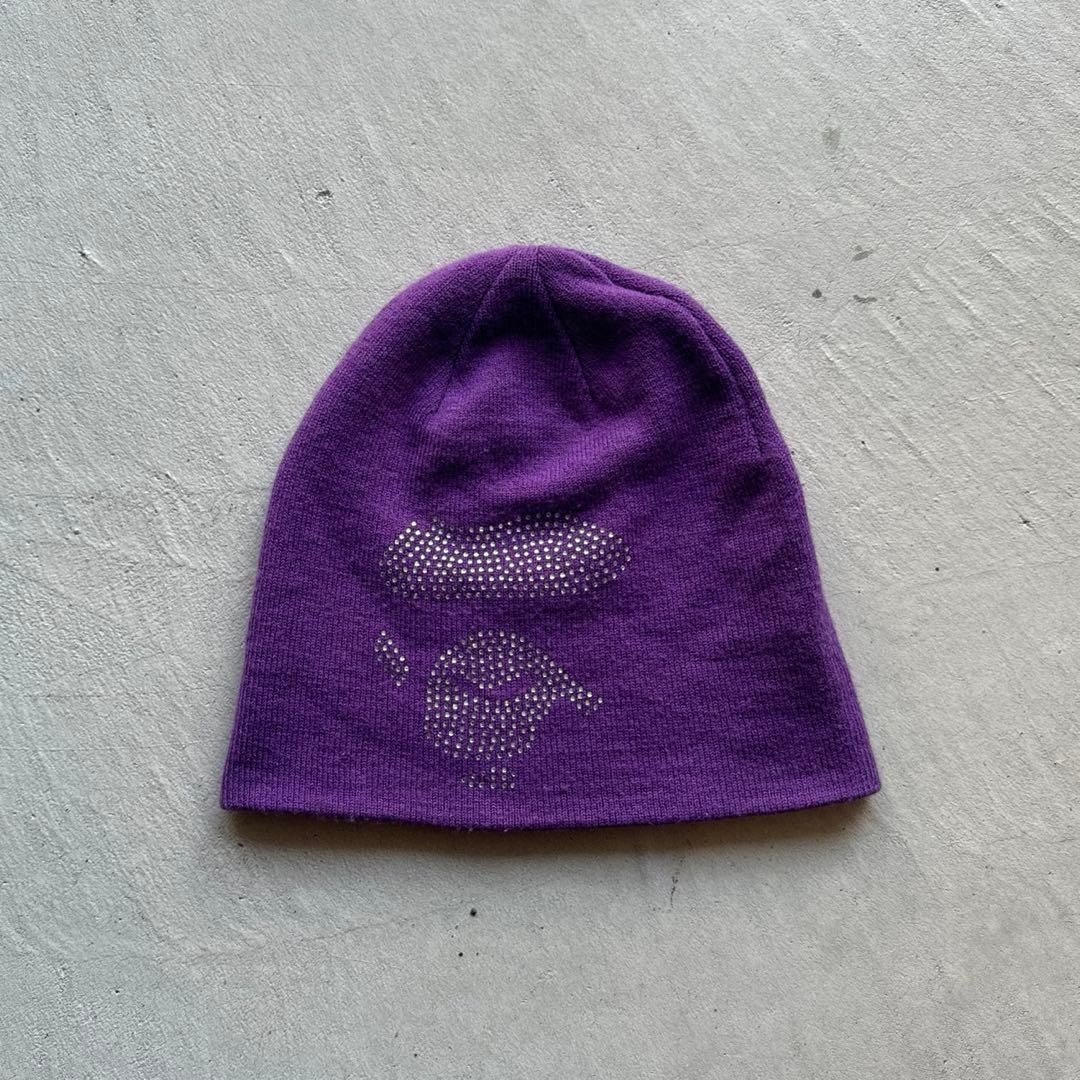 帽子 00s a bathing ape crystal stone beanie 00s a bathing ape crystal stone beanie BAPE® LADIES'】 CRYSTAL APE