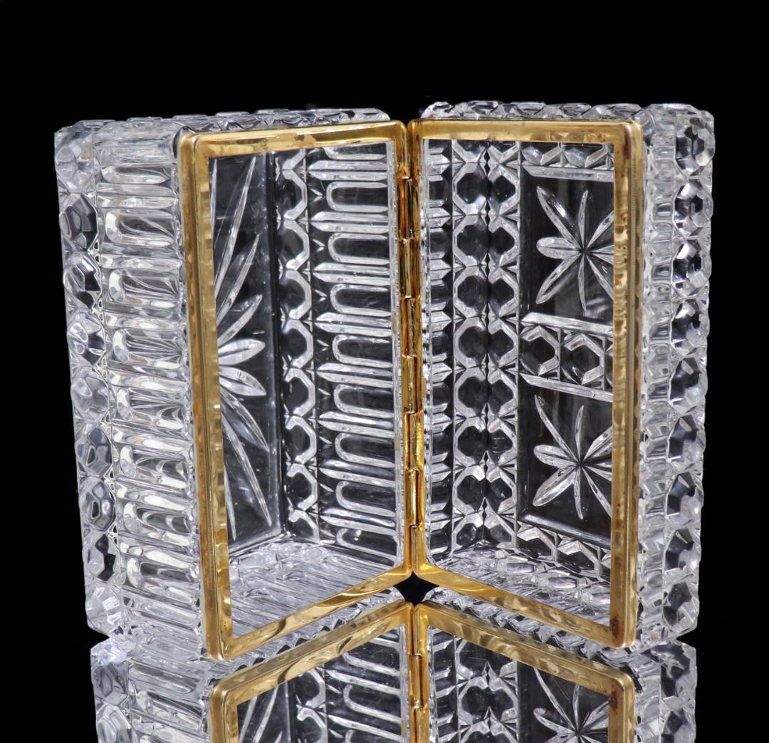 オールド・バカラ 特大サイズ 2.5kg19cm 切子宝石箱 ジュエリーボックス